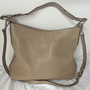 Decadent Copenhagen beige leather large cross body bag